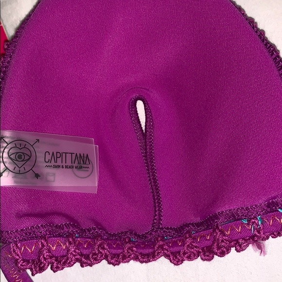 PURPLE CROCHET SWIM TOP SIZE MEDIUM. NWT!! - Picture 6 of 8